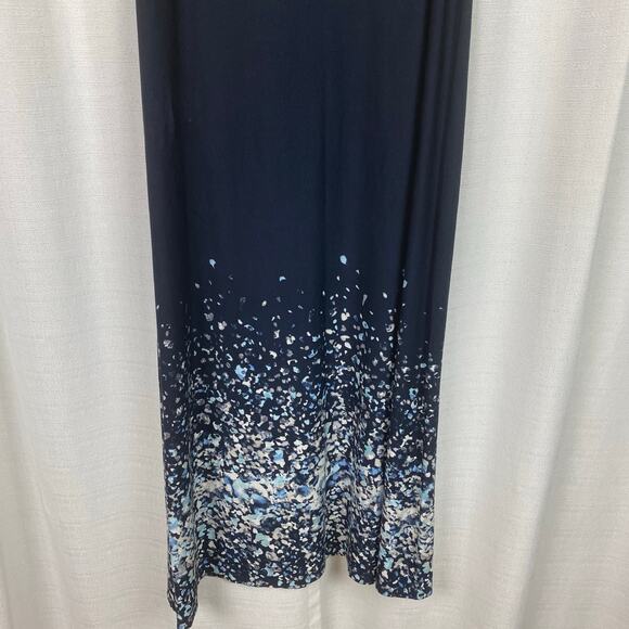 J.Jill Blue Confetti Sleeveless Maxi Dress Sz.SP NWT - Picture 9 of 12
